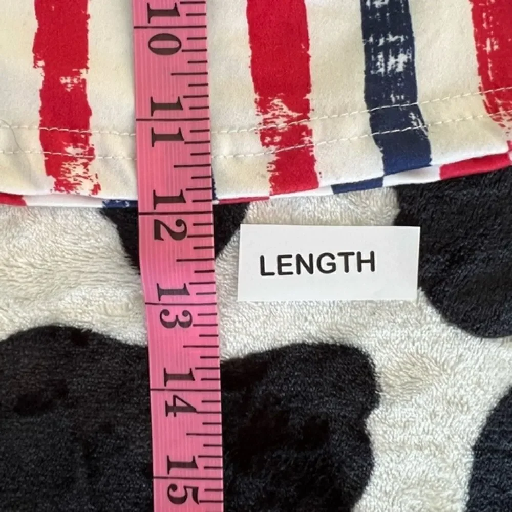 Stars and Stripes Distressed Denim Short Set 3XS (6-12 months) 4th of July Girls - Picture 9 of 16